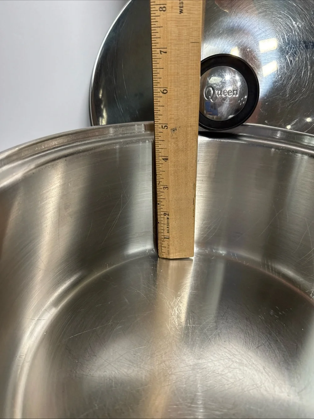 Amway Queen 6 Qt Stock Pot Dome Lid Stainless Steel 18/8 Multi Ply USA Made VTG